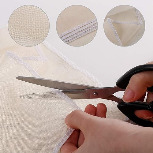 Miniatura 6 de Paquete de 5 paños de muselina reutilizables para colar, 100% algodón puro sin blanquear, paño cuadrado suave de tela de queso para cocinar, hornear