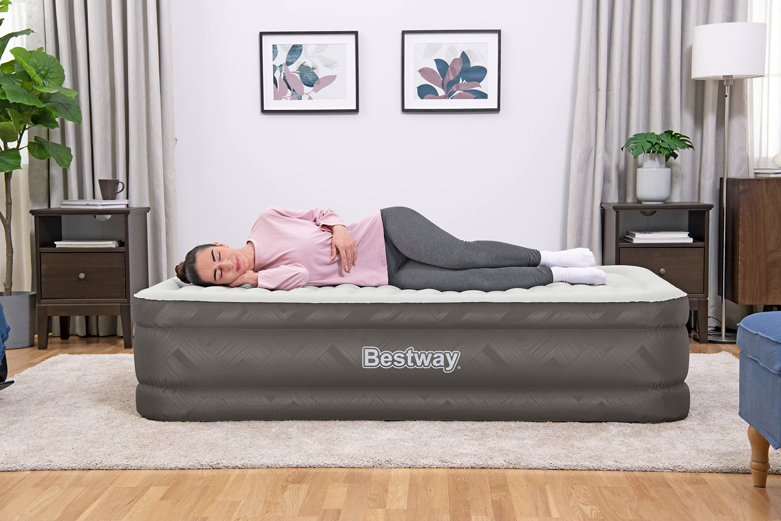 75" x 38" x 18"/1.91m x 97cm x 46cm Fortech Air Mattress Twin Built-in AC pump