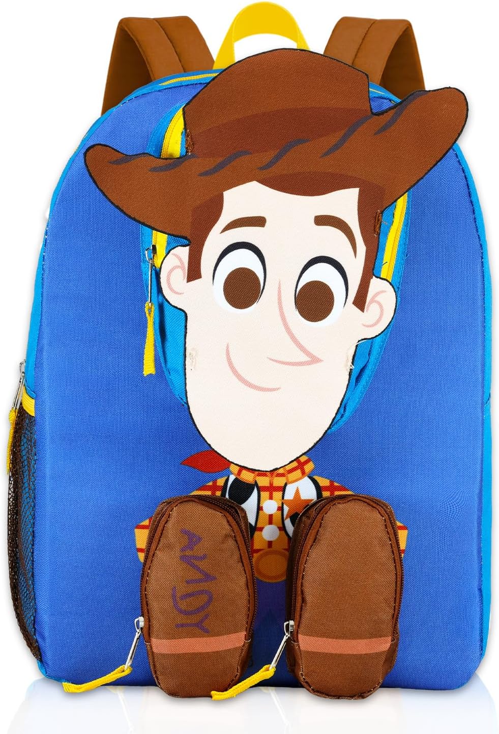 Toy Story Woody Backpack for Kids Bundle w/ 16" Deluxe Bookbag for School | Large Durable Woody School Bag w/ 4 Zip Pockets Plus Water Bottle, Stickers, More - Toy Story School Supplies