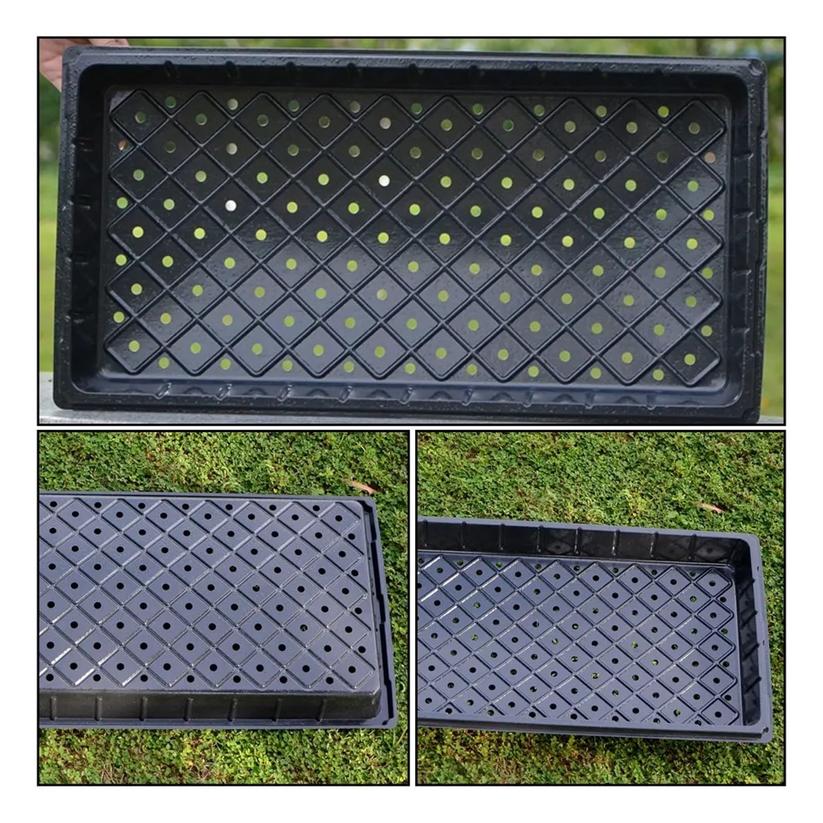 Semilleros De Germinacion Bandeja for Plantar en vivero, bandejas de Cultivo de Mano de Obra Fina for Suministros de jardín, iniciador de plántulas, Uso en Invernadero, 4 Uds.