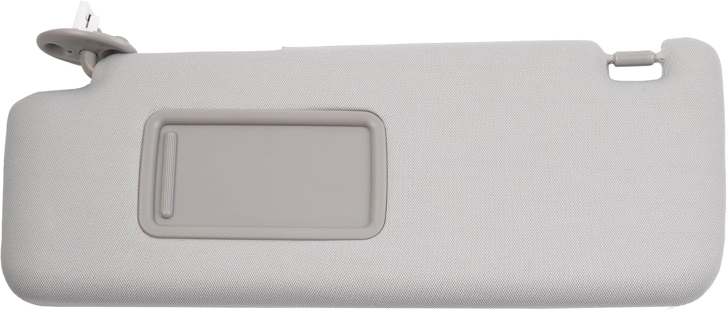 Dasbecan Front Left Driver Side Sun Visor with Vanity Light Compatible with Toyota 4Runner 2010-2023 Replaces# 74320-35A91-B1 (Gray)