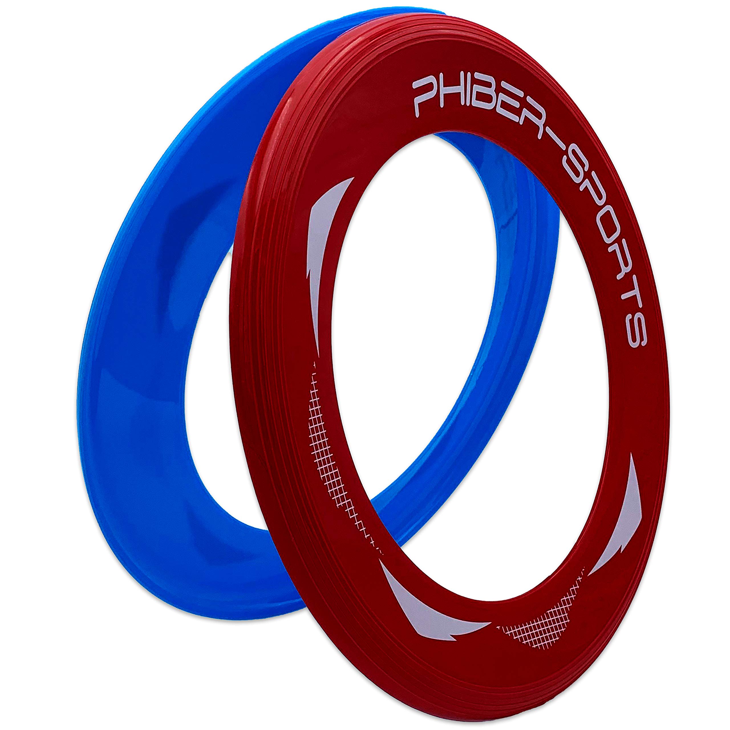 PHIBER-SPORTS Anneaux de Frisbee - 2 Anneaux de Lancer - 80% Plus léger Que Les disques de Frisbee Standard - Facile à Attraper - Trajectoire Parfaite - Idéal pour Les Enfants et Les Adultes