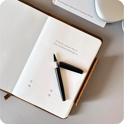 Miniatura 7 de Albero A5 Genuine Leather Journal Refillable – 5x8 Notebook Cover – 360 Lined Pages (100gsm) – Writing Diary Organizer - Vintage Brown Handmade Note