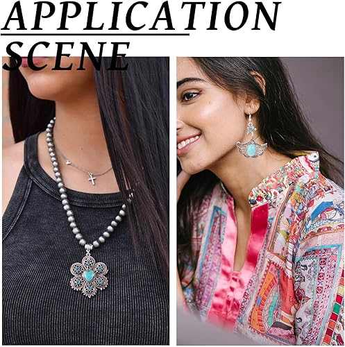 Miniatura 4 de Craftdady Encantos de turquesa sintéticos colgantes de turquesa para la fabricación de joyas