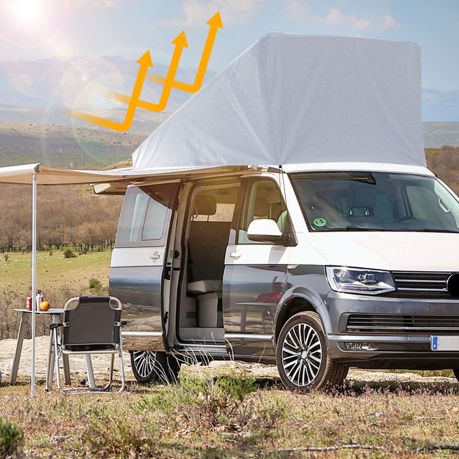 Protección de techo Abatible para VW California T5 T6, Tienda de Campaña con Techo de Protección contra la Intemperie para Dormir