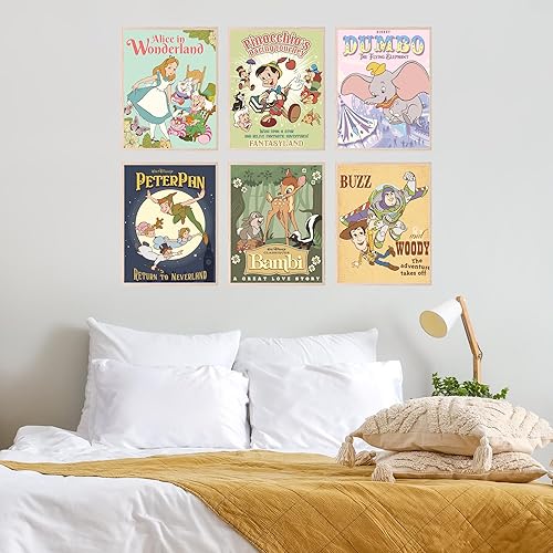 Miniatura 7 de BigWig Prints Arte de pared de Disney, pósteres clásicos de películas de Disney, carteles de Disney, decoración de guardería de Disney, arte de