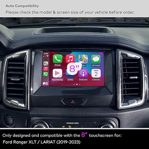 Miniatura 2 de Protector de pantalla de vidrio templado para Ford Ranger XLTLARIAT Sync3 2019, 2020, 2021, 2021, 2022, 2023, pantalla táctil de 8 pulgadas 9H