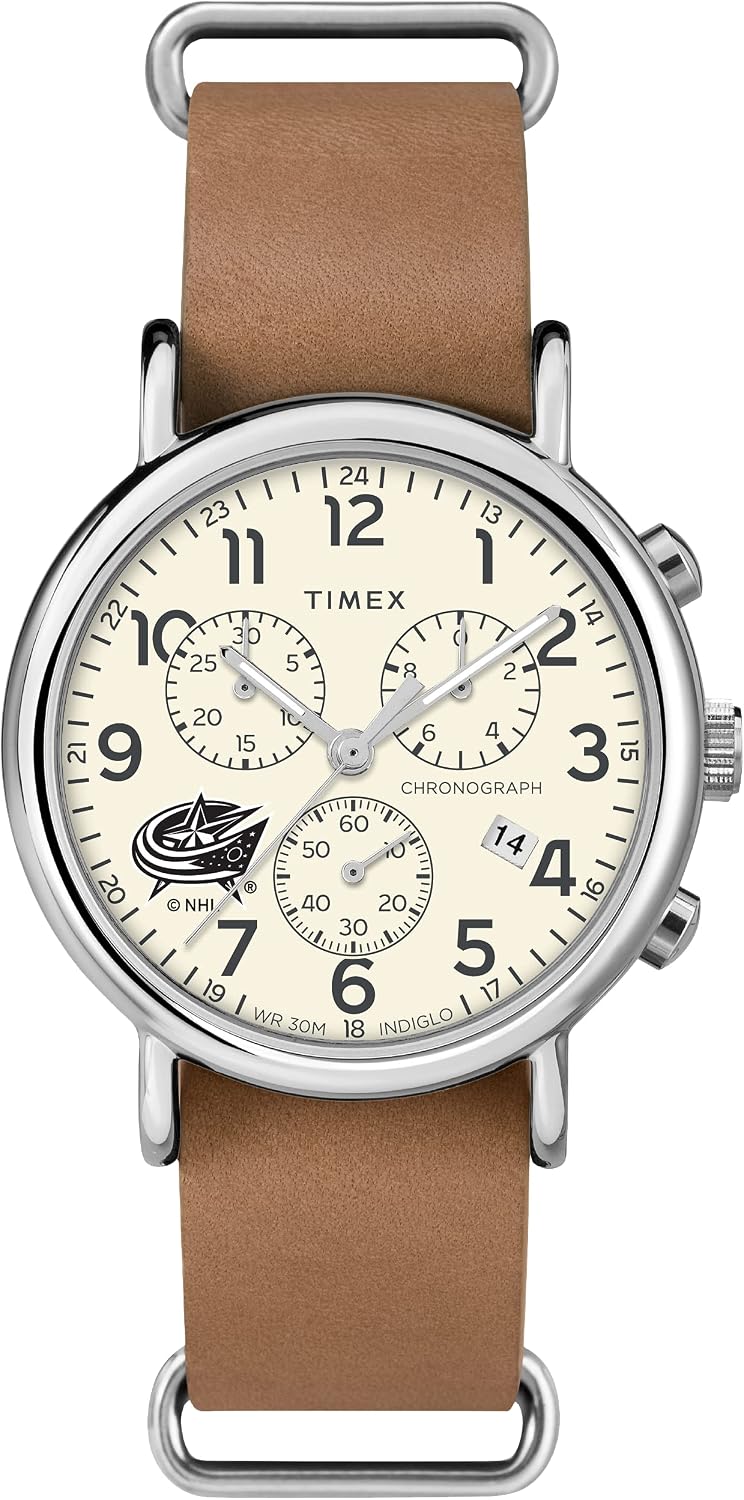 Timex Tribute Men's NHL Weekender Chrono 40mm Quartz Leather Strap