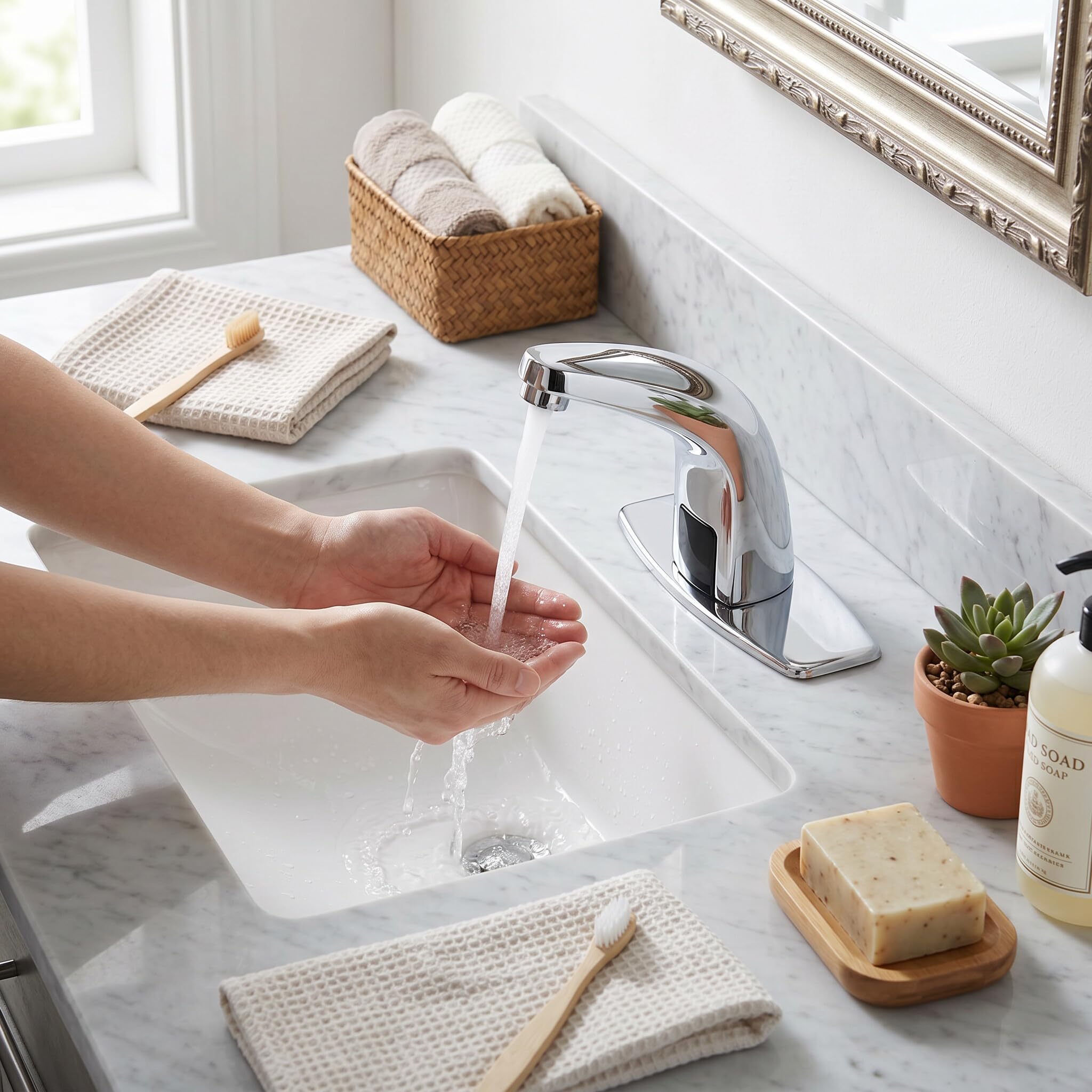 Automatische Infrarot Sensor Wasserhahn Küche Waschbecken Wasserhahn mit Control Box