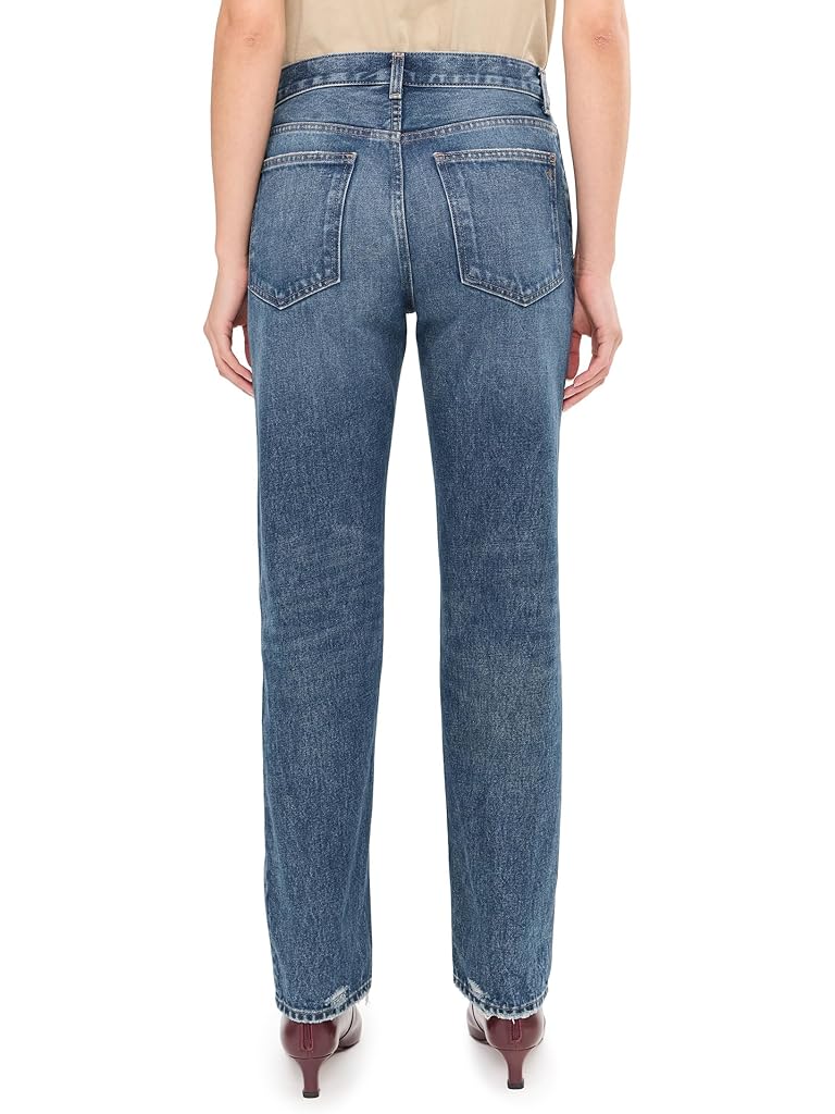 Black Madewell Dean Easy Straight Jean in Greendale Wash