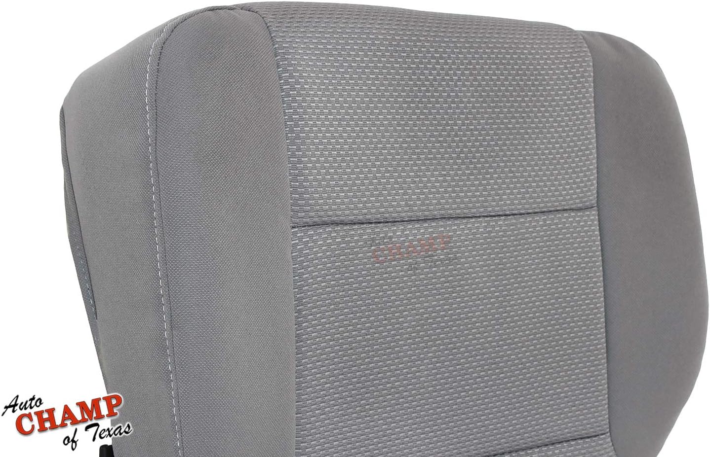 Compatible with 2014-2019 GMC Sierra WT Cab & Chassis -Driver Side Bottom Cloth Seat Cover Gray