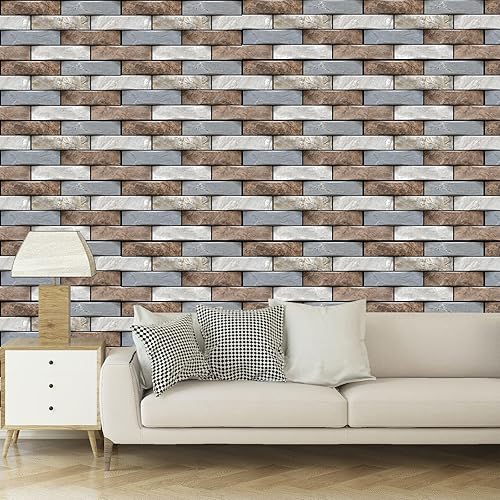 Miniatura 6 de szgwtk Papel tapiz 3D para despegar y pegar, paneles de pared 3D, panel de pared autoadhesivo 3D, paneles de pared decorativos autoadhesivos