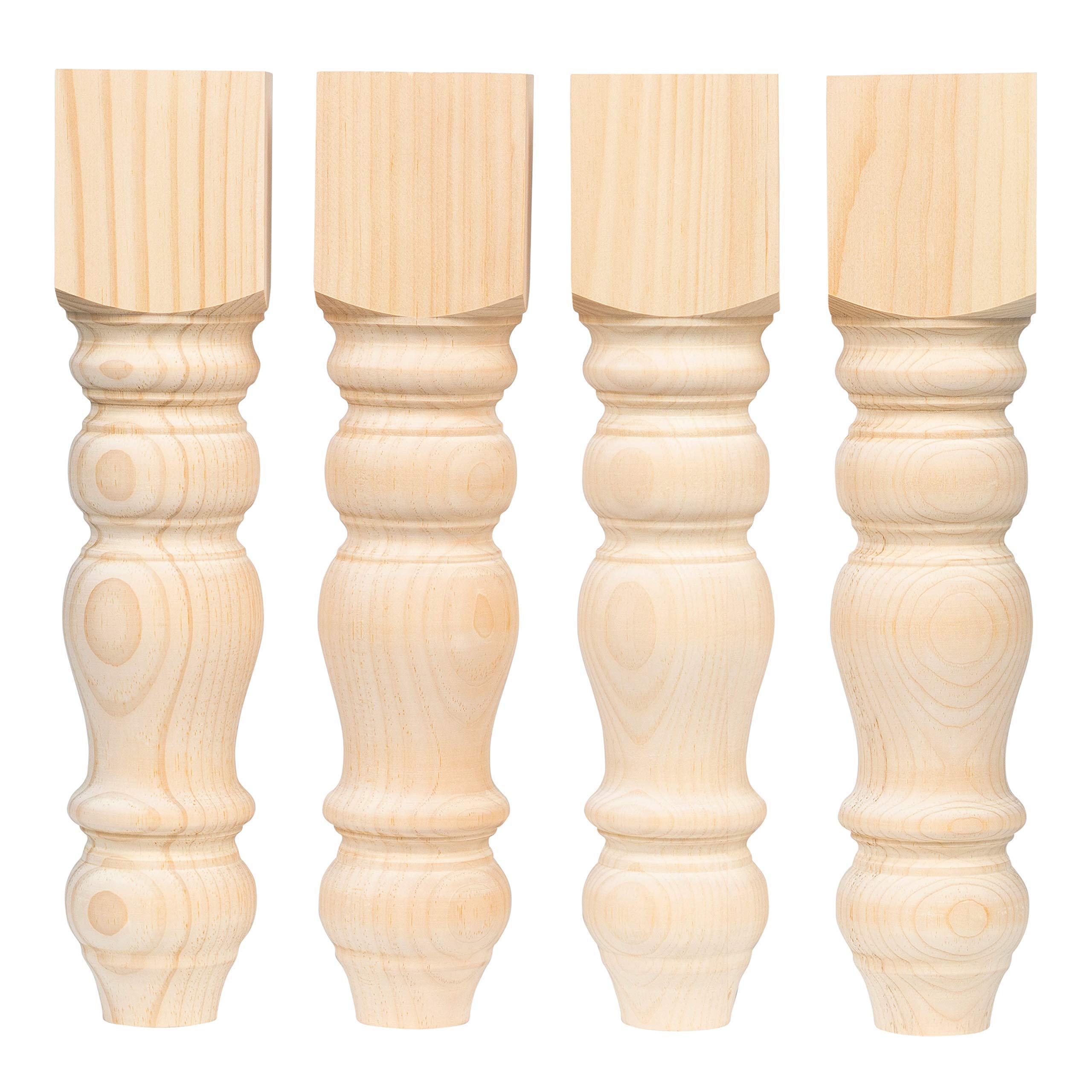 CAROLINA LEG CO. Chunky Bench Legs - Perfect for Coffee Tables - Set of 4 - Made in NC - Dimensions: 3.5" x 16"