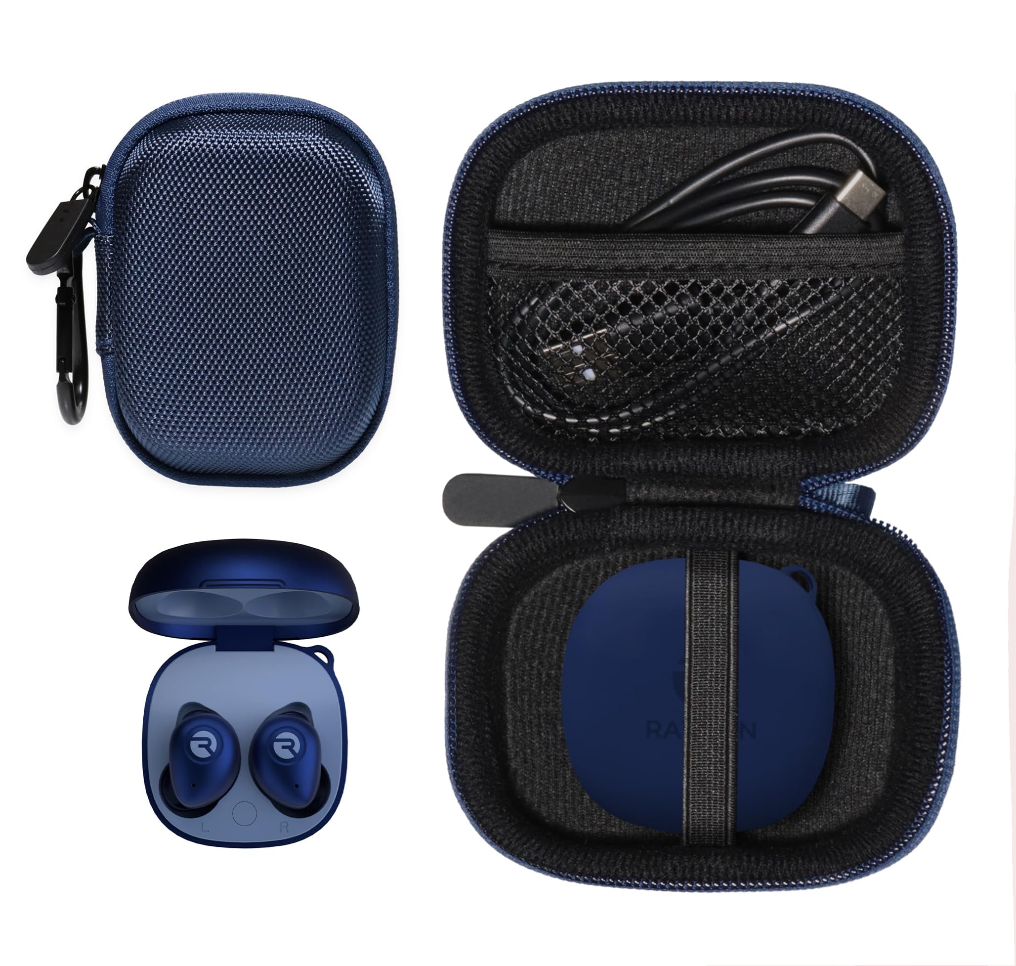 getgear Earbuds Case Compatible with Fitness Bluetooth True Wireless Earbuds (Blue)