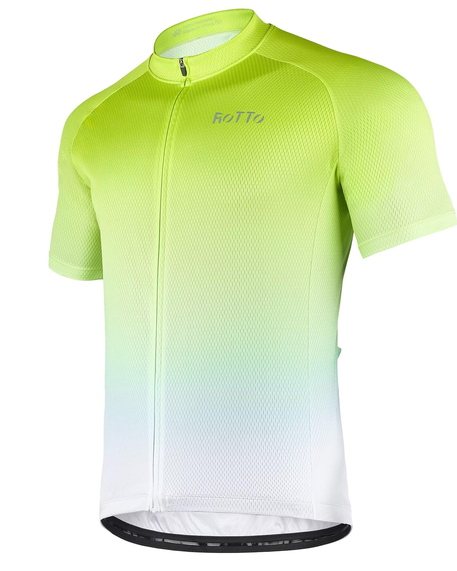 ROTTO Maillots Cyclisme Hommes Manches Courtes Poche Fermeture Éclair