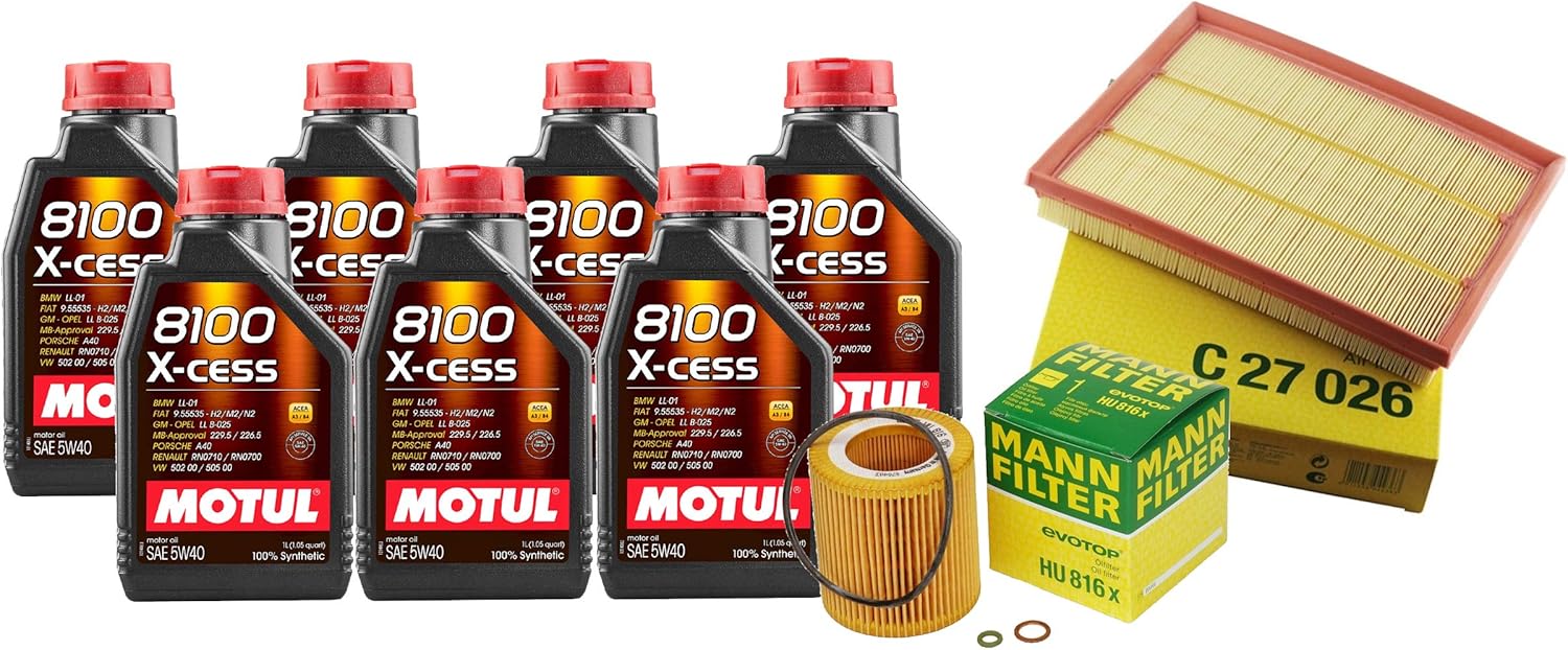 7L 8100 XCESS 5W40 Filter Motor Air Oil Change Kit For F22