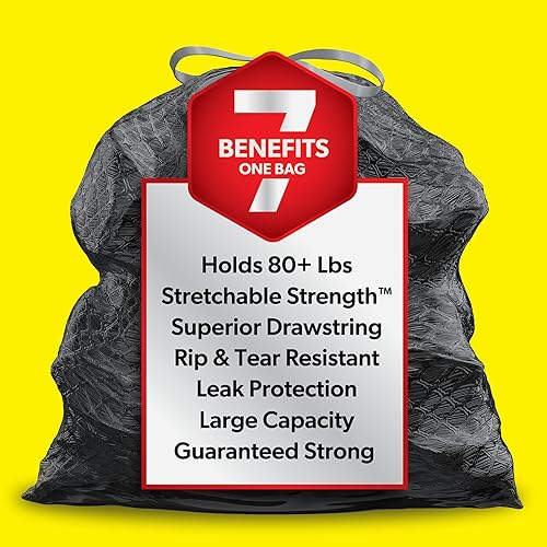 Miniatura 3 de Bolsas de basura grandes Glad ForceFlex extra fuertes con cordón para exteriores thomaswi Negro 1 1