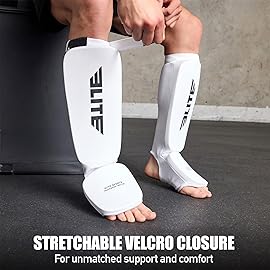 MMA Shin Pads for Muay Thai and Kickboxing, Protective Shin Guards with Instep Guard for Sparring and Training, for Adults, Kids, and Youth