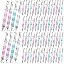 Estune 100 Pcs Syringe Retractable Nurse Pens Novelty Fun Medical Blood Ballpoint Pens Gifts for Nursing Student School Supplies Birthdays Doctor Pretend Party Favors Trendy Style,Macaron