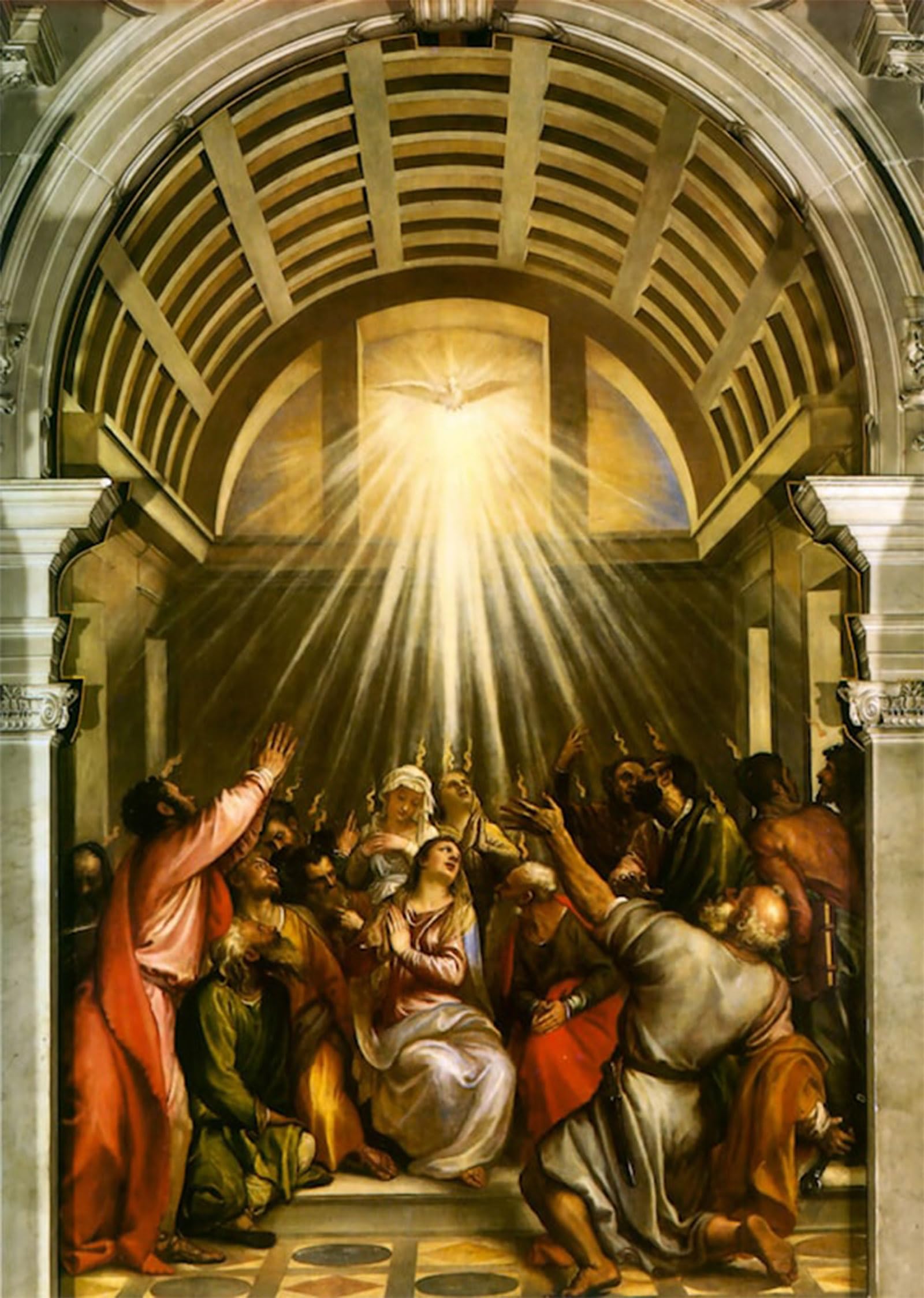 ARTXLXXBN Famous Painting Art Wall Decor Abstract Art Picture Pentecost by Titian Animal Pictures for Home Decor 60x90cm