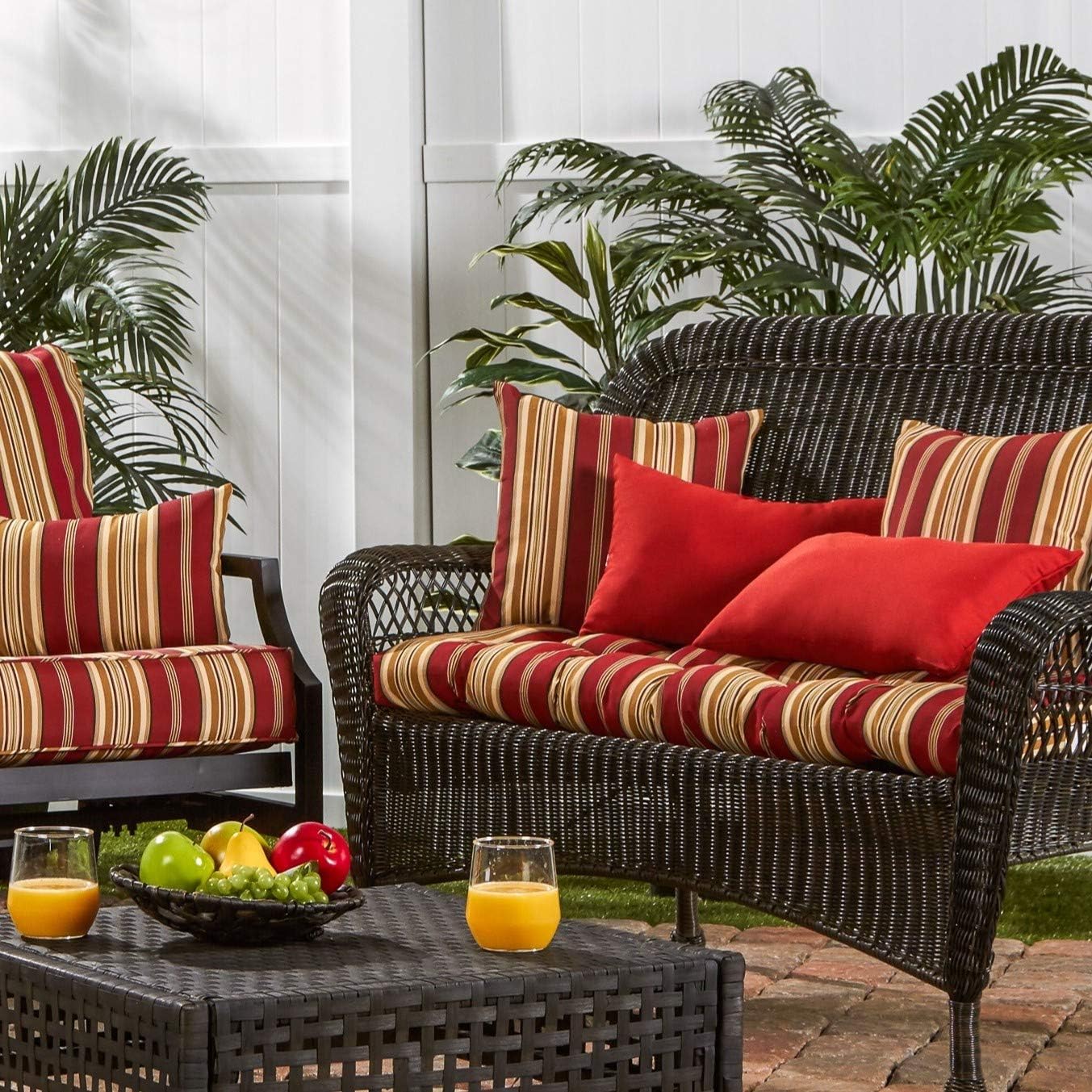 South Pine Porch Outdoor 44x17-inch Swing/Bench Cushion, Roma Stripe