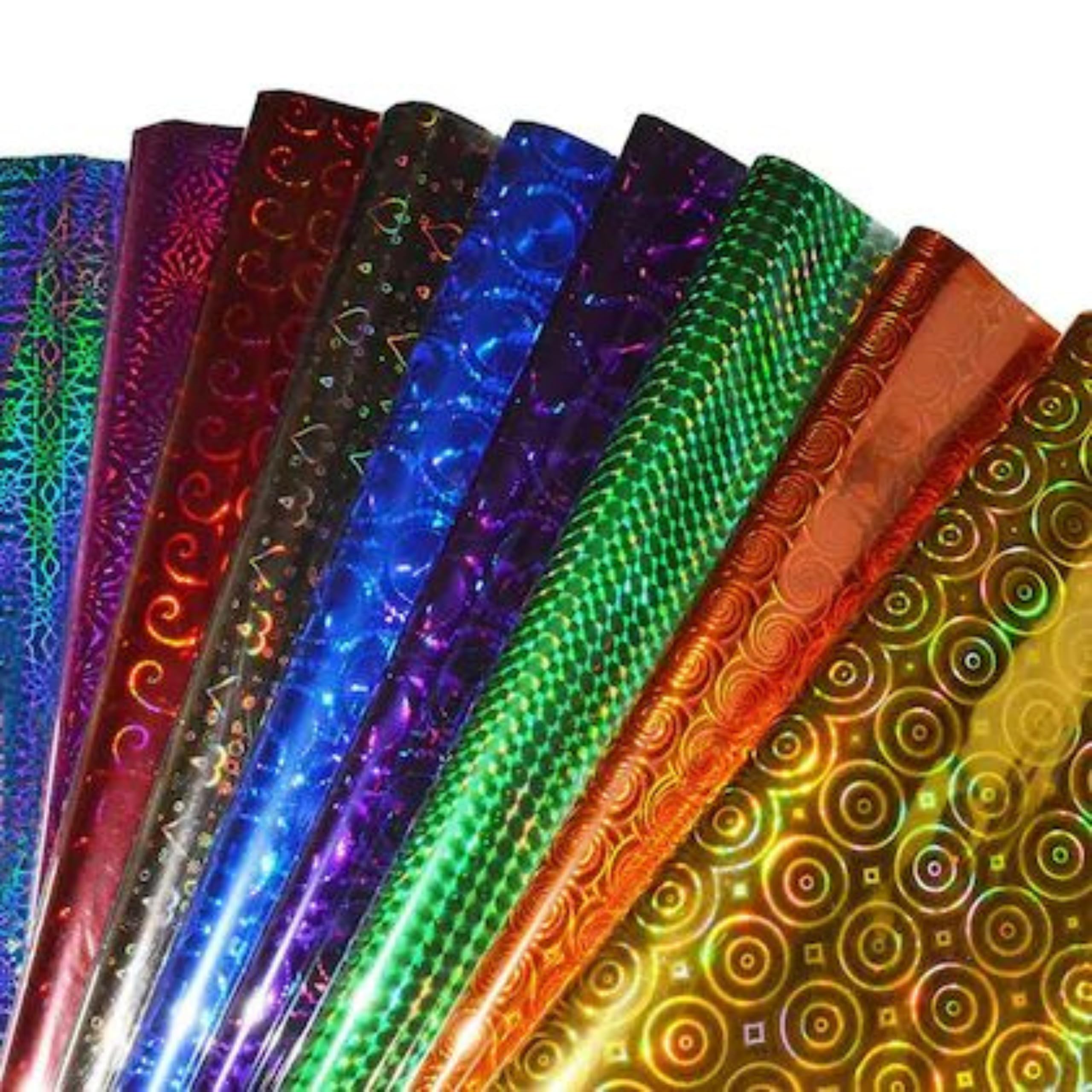 Party Boomers Holographic Mettalic Gift Wrapping Paper Pack of 5|Multicolor