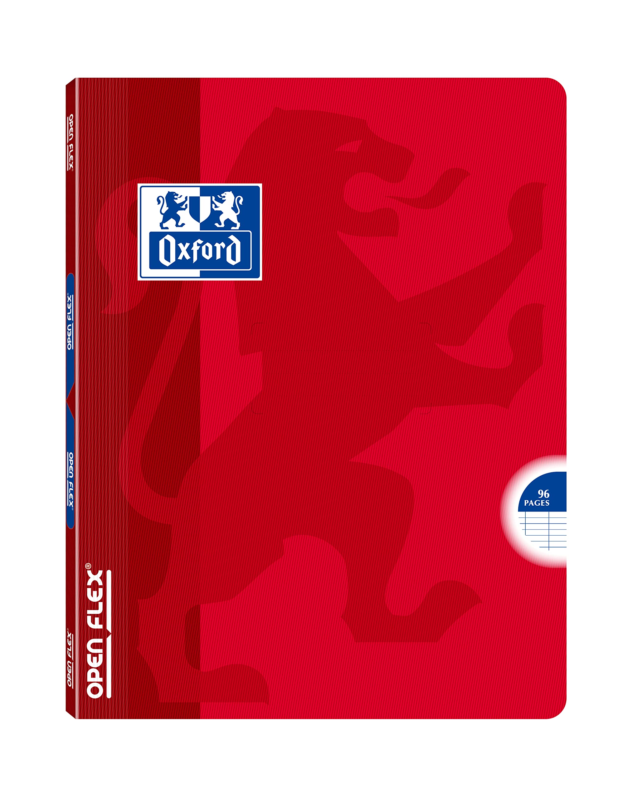 Oxford Lot 60 Cahiers OpenFlex 17 x 22 cm Grands Carreaux Seyès 96 Pages Agrafées Couverture Polypro Coloris Assortis