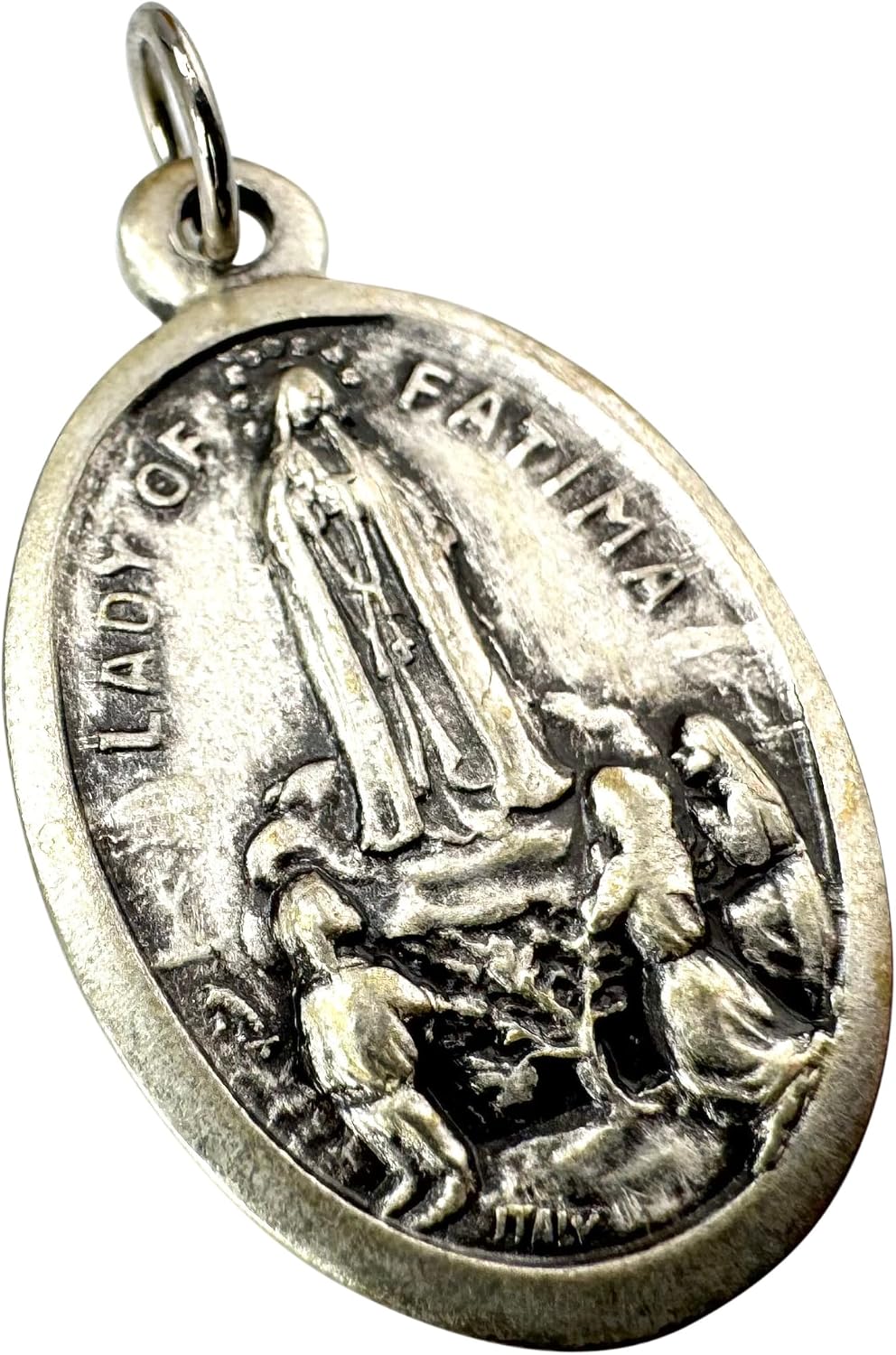 Westmon Works Our Lady of Fatima Medal Italian Metal with Holy Prayer Card