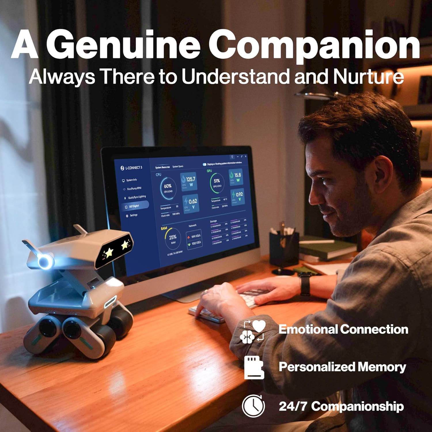 AI Robot for Kids, Programmable & Interactive AI Robot, STEAM Educational Toy ChatGPT Powered, Personalized Companion Robot w/Voice Control, Visual Recognition, Emotion-Aware, Long-Term Memory