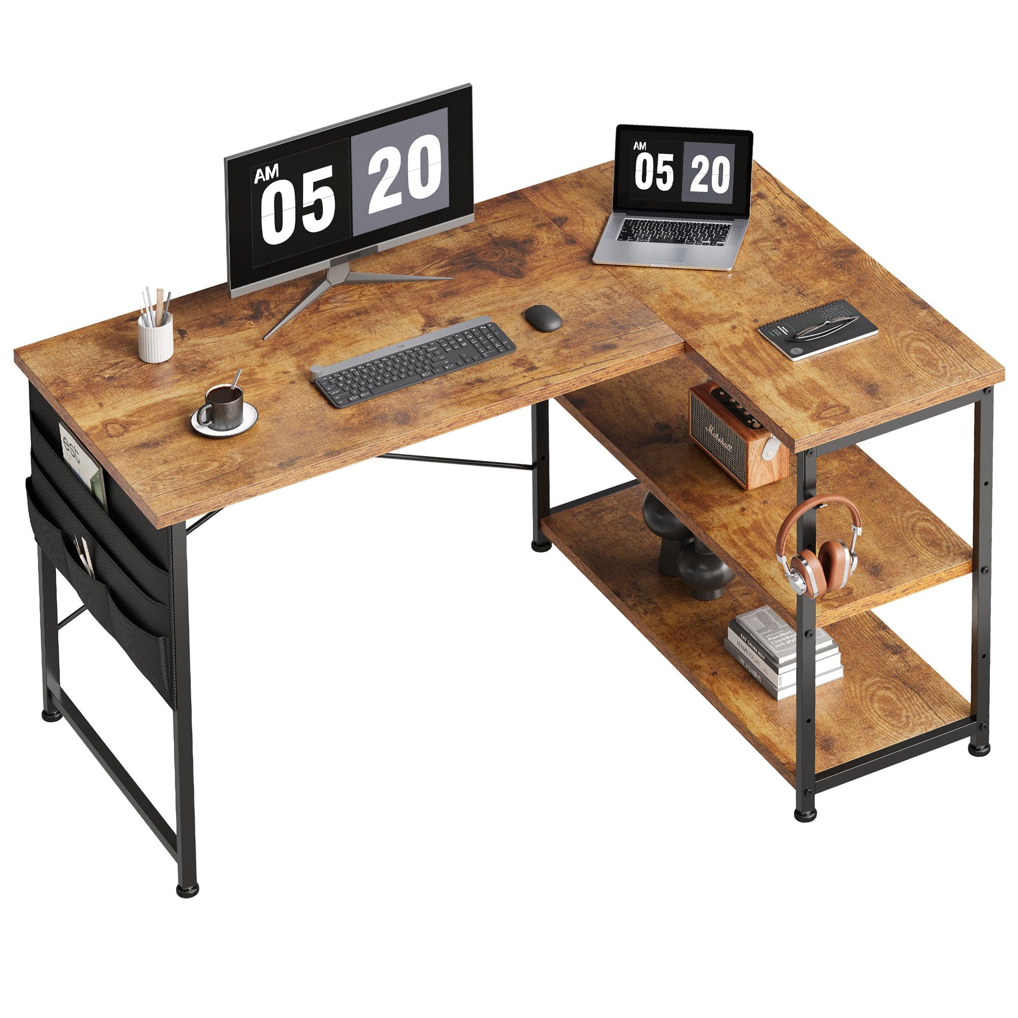 Yetom ゲーミングデスク 120cm幅 ダークブラウン Yetom ゲーミングデスク 120cm幅 ダークブラウン