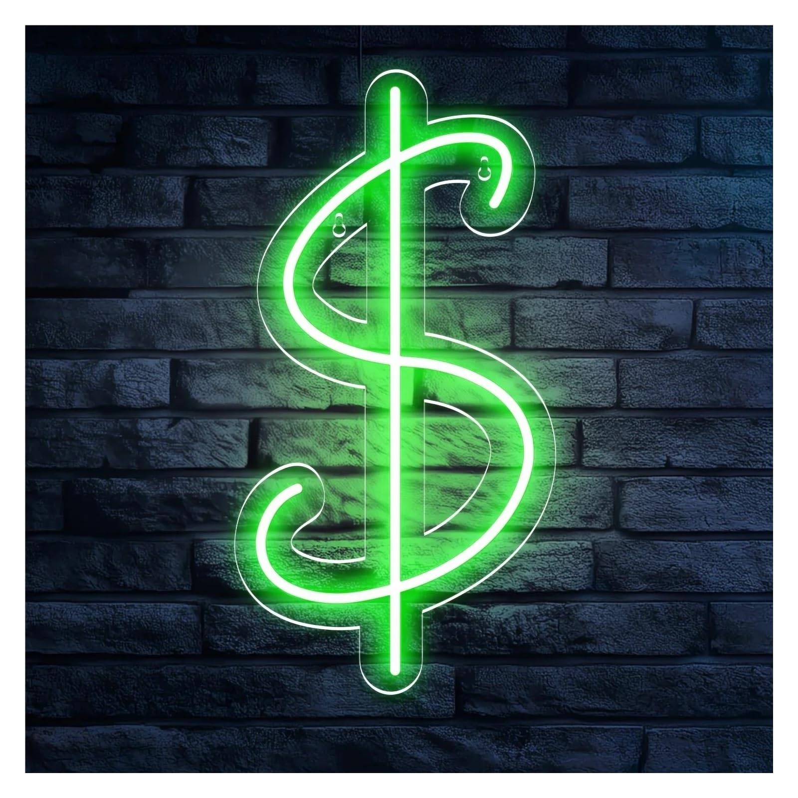 néon signe Panneau Lumineux LED En Forme De Dollar, Intensité Variable, Pour Restaurant, Chambre, Bar, Fête, Décoration De Vacances, Alimenté Par USB, 35cmx18cm