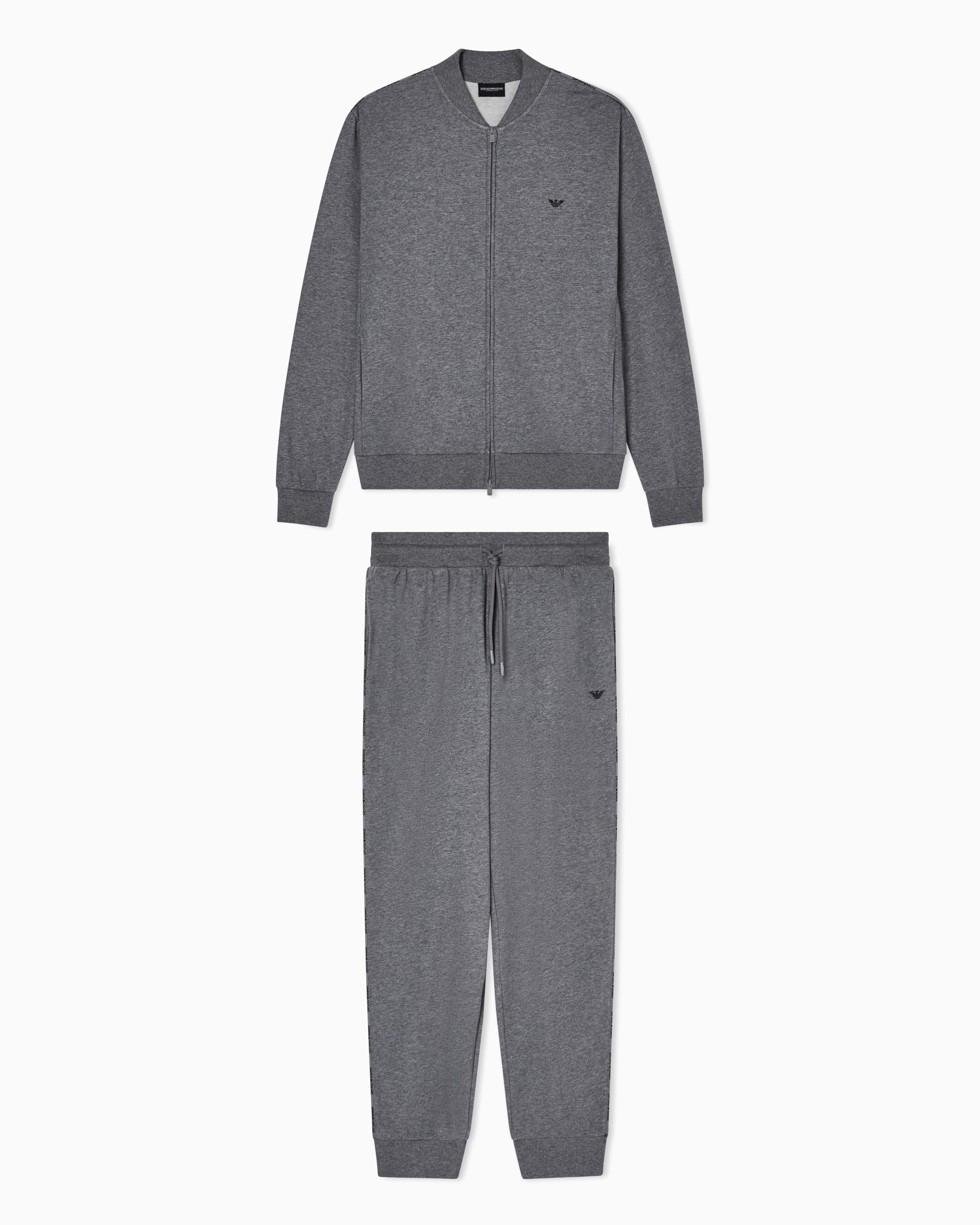 Emporio Armani Men's TERRY FULL ZIP TRACKSUIT SET Grey M