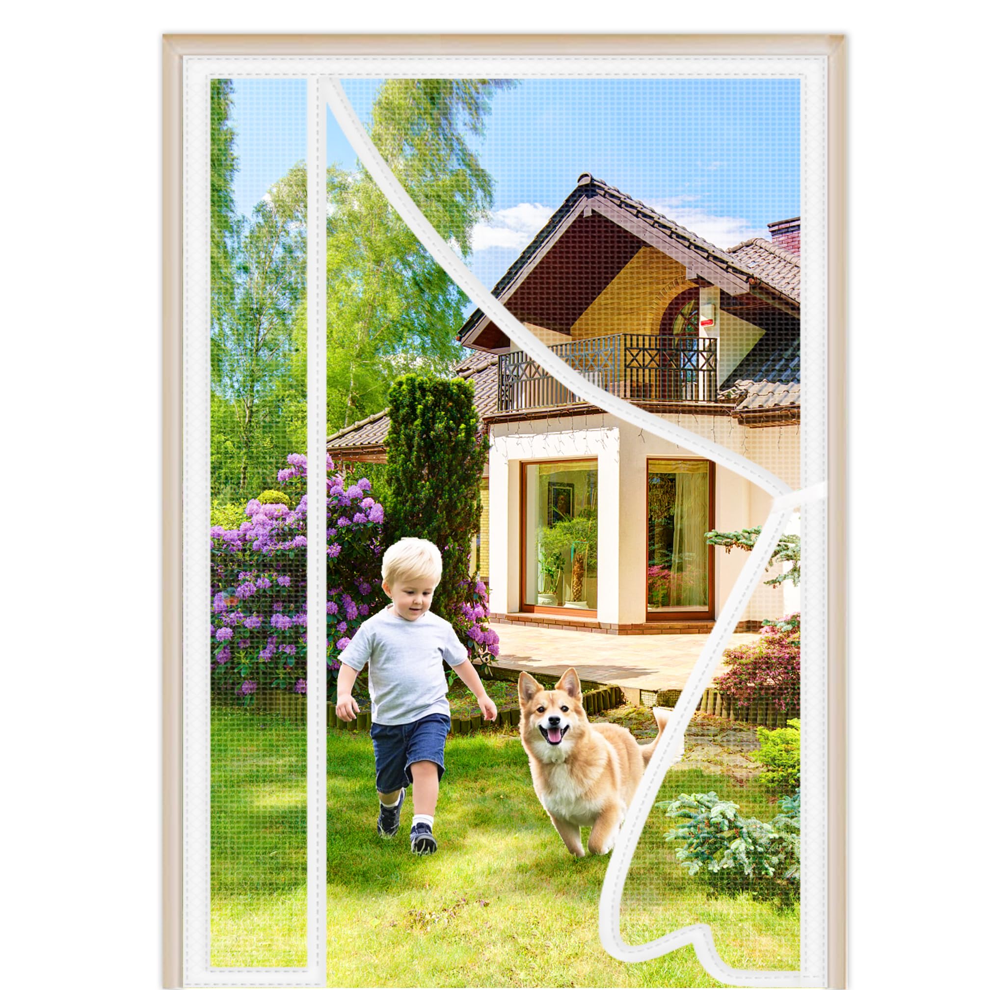 Magnetic Fly Screen Door, 85 X 205 Cm Patio Curtain Insect Mesh - View #2