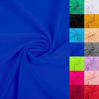 Nylon Spandex Fabric 80% Nylon, 20% Spandex Swimsuit Material Activewear Fabric 4-Way Stretch Lightweight Quick-Drying 59 inches WideRoyal Blue, 2 Yard