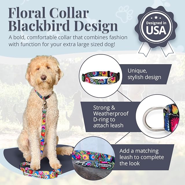 Foto 2 de 8 de Lucky Love Dog - Collar ajustable para perro con hebilla de fácil clic para grandes, duradero y cómodo…