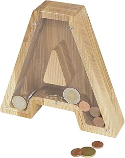 Any letter money box (2 sizes available) - Wooden money box - Wooden money bank - Wooden coin box - Baby piggy bank - Kids money bank - Alphabet money box