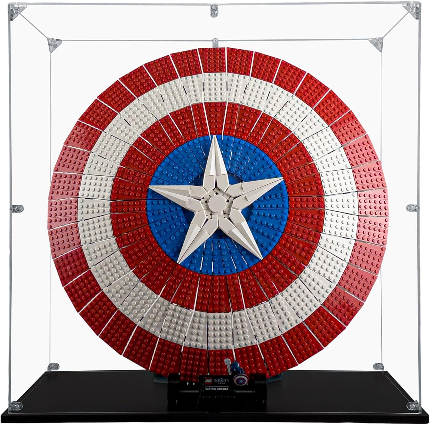 Acrylic Display Case Compatible for LEGO Captain America’s Shield #76262, Dustproof Display Case (Case Only) (Lego Sets are NOT Included)
