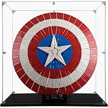 Acrylic Display Case Compatible for LEGO Captain Americas Shield #76262, Dustproof Display Case Case Only Lego Sets are NOT Included