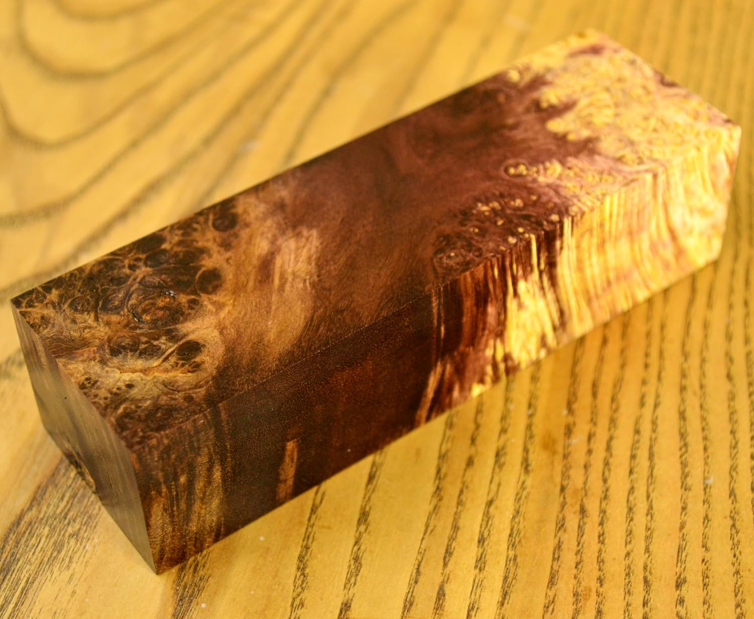 Buy Stabilized BURL Wood Wooden Block Turning Blank Handle Blade Knives