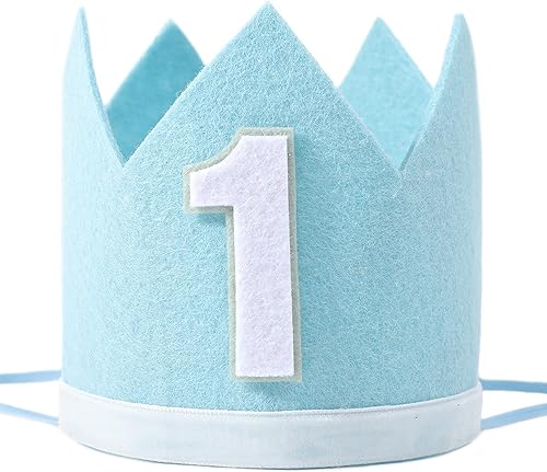 Rpvod Corona de fiesta de primer cumpleaños  sombrero de primer cumpleaños para bebé, decoración de cumpleaños, sombrero de primer cumpleaños,