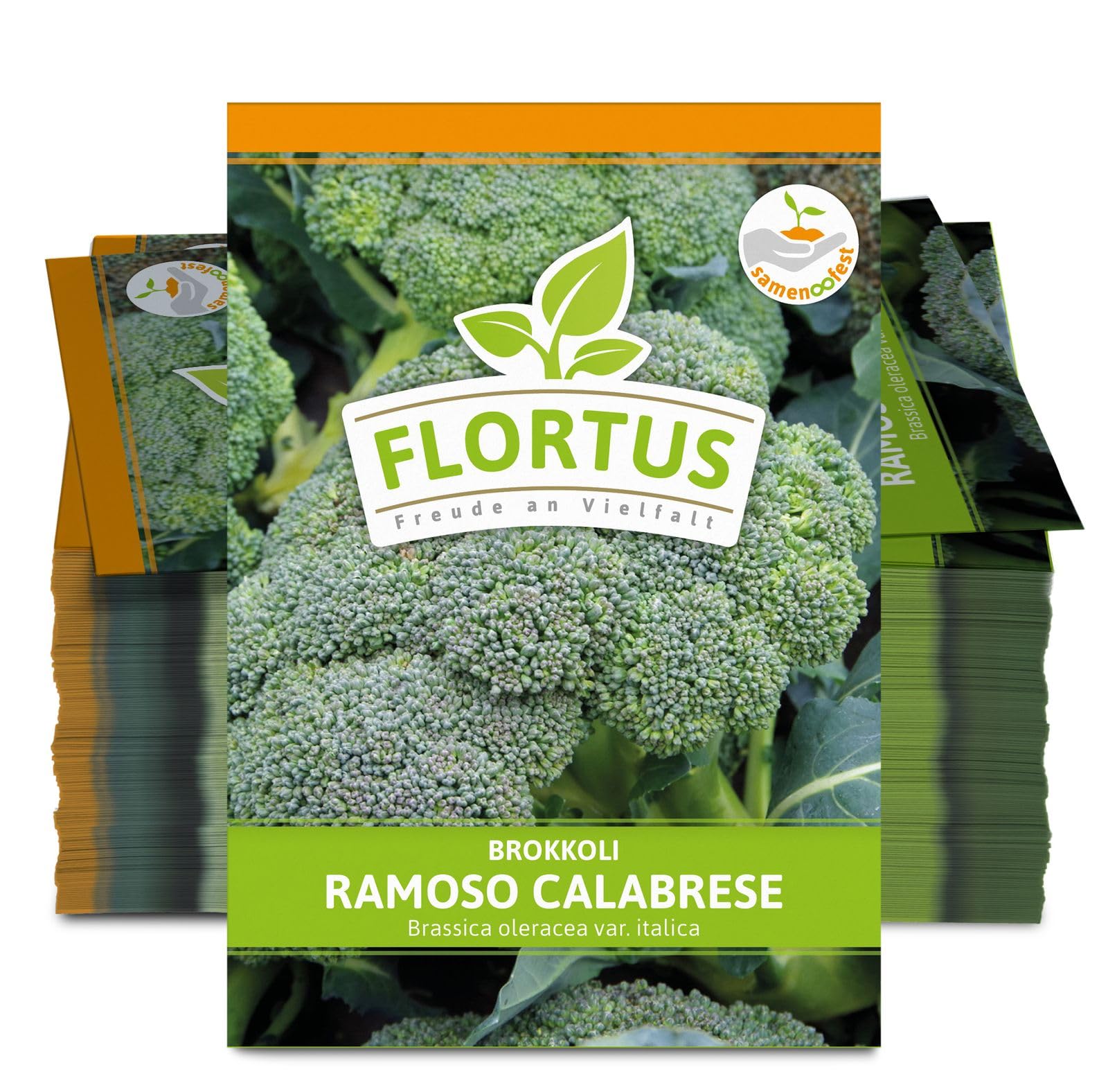 FLORTUS 2000-0475-100x Brokkoli Ramoso Calabrese (100 Stück) (Brokkolisamen)