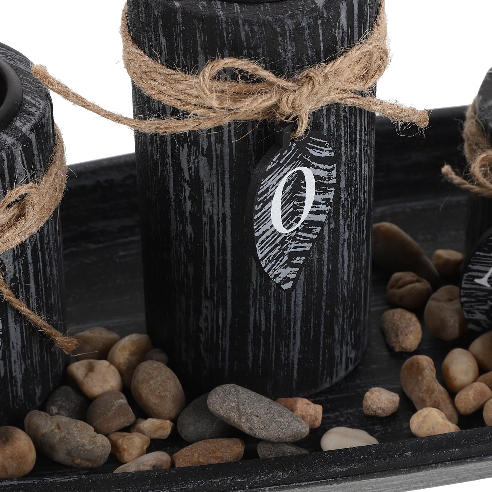 Portacandela in Legno Decorativo con Foro 1,57" per Tavolo