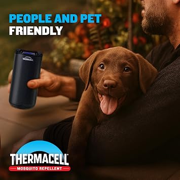 Thermacell Patio Shield Mosquito Repeller (2-Pack Bundle); Includes 24-Hour Refill & 6 Repellent Mats; Highly Effective Mosquito Repellent for Patio; Bug Spray Alternative