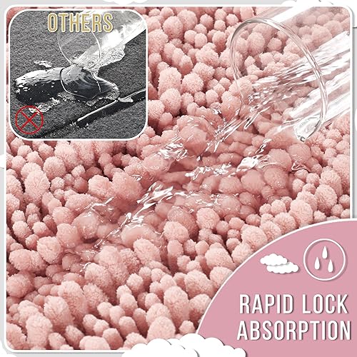 Miniatura 266 de Yimobra - Tapete de baño largo de felpilla, grande de 55.1 x 24 pulgadas, microfibra gruesa, absorbente, extrasuave, antideslizante, peludo, lavable