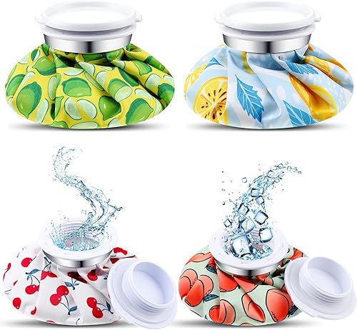 Miniatura 11 de Honoson Paquete de 4 bolsas de hielo reutilizables y bolsas de agua caliente para adultos para calor y frío, bolsa de hielo elástica transpirable