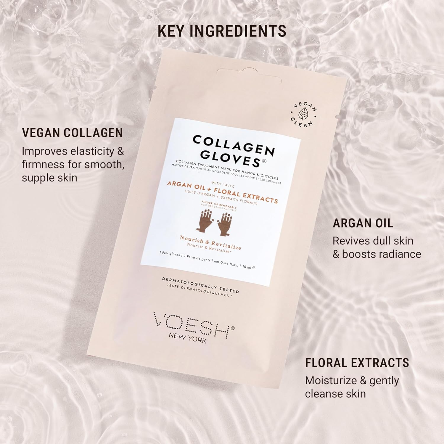 VOESH Collagen Gloves, Vegan Hand Masks, Variety 5 Pack, Moisturizing Hand Mask, Lotion Gloves, Hydrating Gloves, Hand Care, Spa Manicure Gloves, Dry Hand Treatment