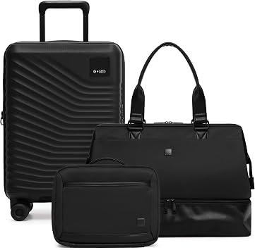 Coolife 3-Piece Carry-On Travel Set, 20-Inch Expandable Suitcase
