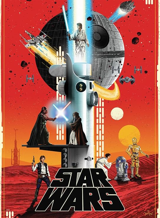 Buffalo Games Star Wars Jigsaw Puzzle, Poster Included, for Adults, 4 Pack
