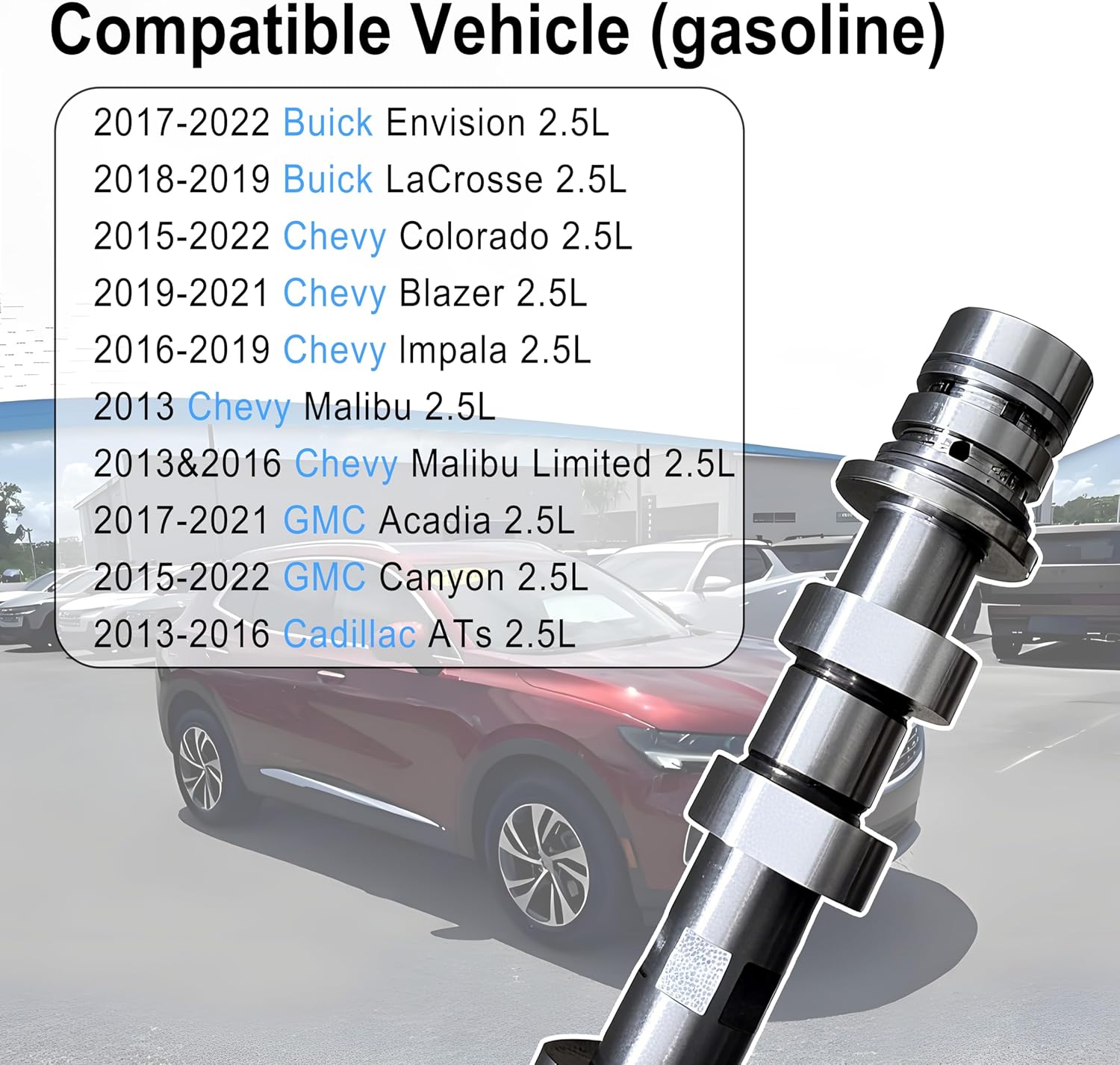 12627159 Exhaust Camshaft Compatible with Colorado Impala Malibu Limited Acadia Canyon 2.5L,for Buick Chevy GMC, Repalce #12627159