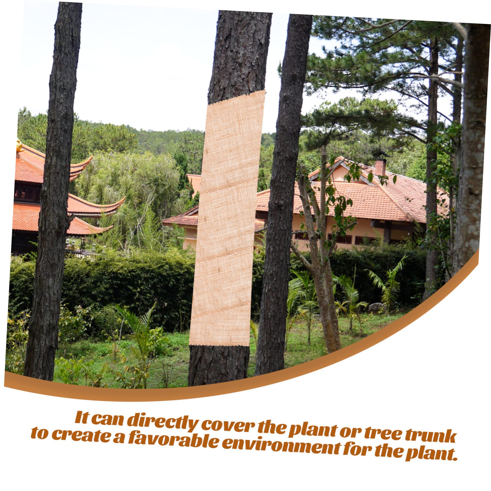 Protezione per Alberi in Juta 4 Pezzi, Avvolgimento | Arbusti e Tronchi, Conservazione del Calore, Soluzione Portatile Grezzo